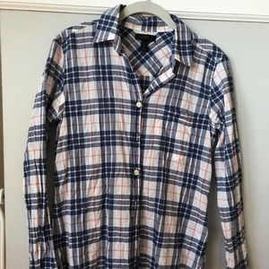 J. Crew plaid button down shirt